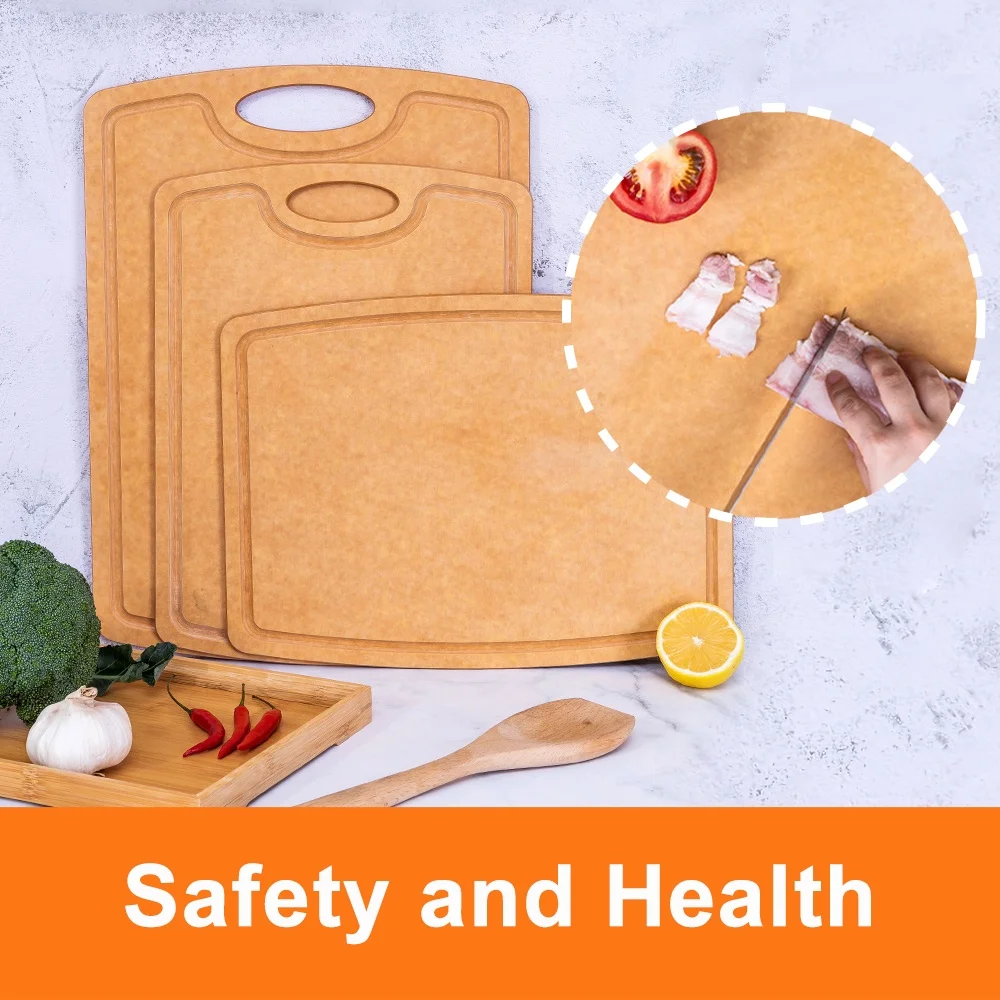 Hip-home Wholesale OEM Environmental Wood Fiber Kitchen Custom Chopping Board S M L Cutting Board