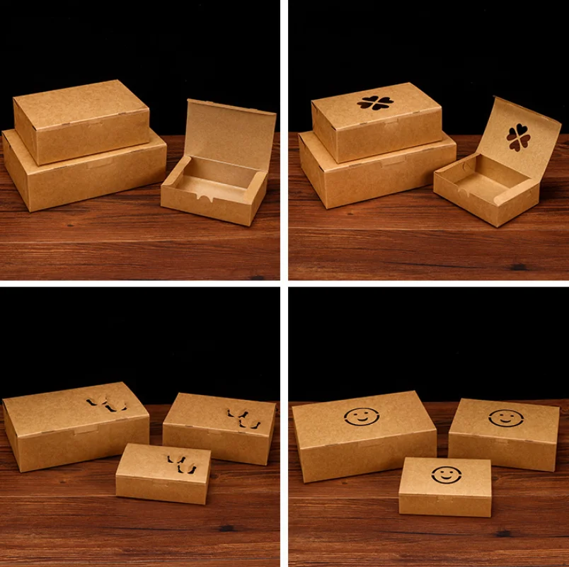 Disposable Salad Packaging Biodegradable Kraft Paper Takeaway Sushi Box With Window