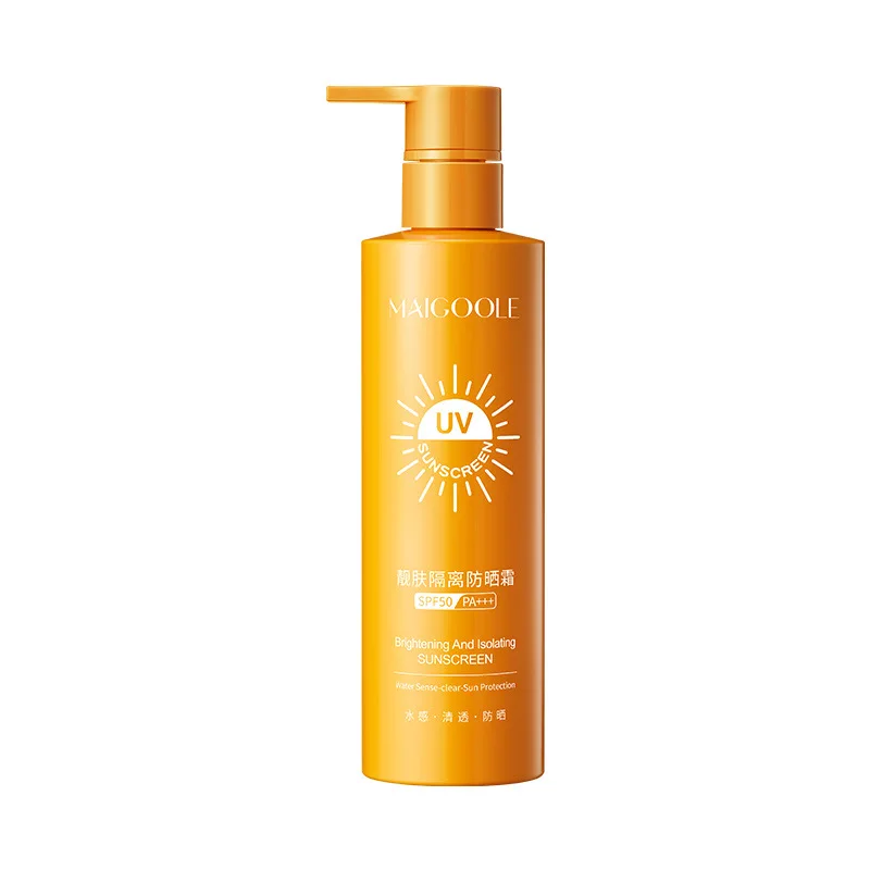Оптовая продажа легкий УФ-Солнцезащитный крем для защиты от солнца SPF 50 Осветляющий солнцезащитный