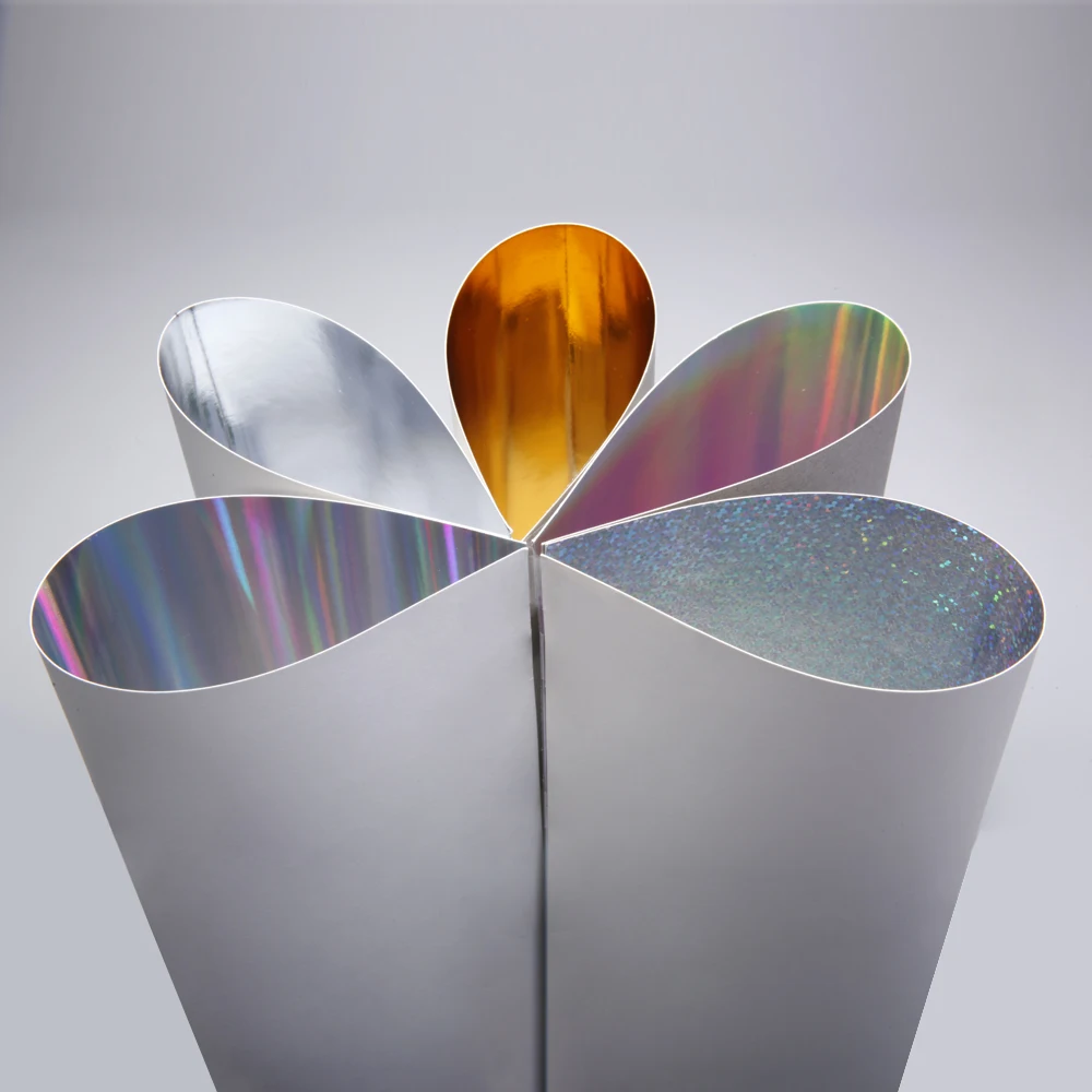 PET metallized metallic holographic paper/paperboard for printing and packaging