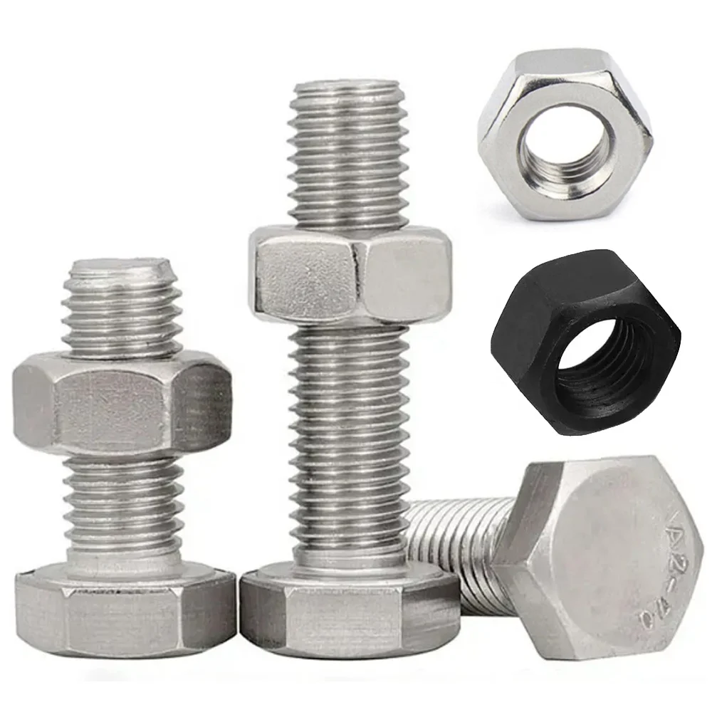 Best price Fasteners DIN933 DIN931 A2 A4 Stainless Steel 304 metal grade zinc10.8 8.8 half thread washer hex head bolts nuts