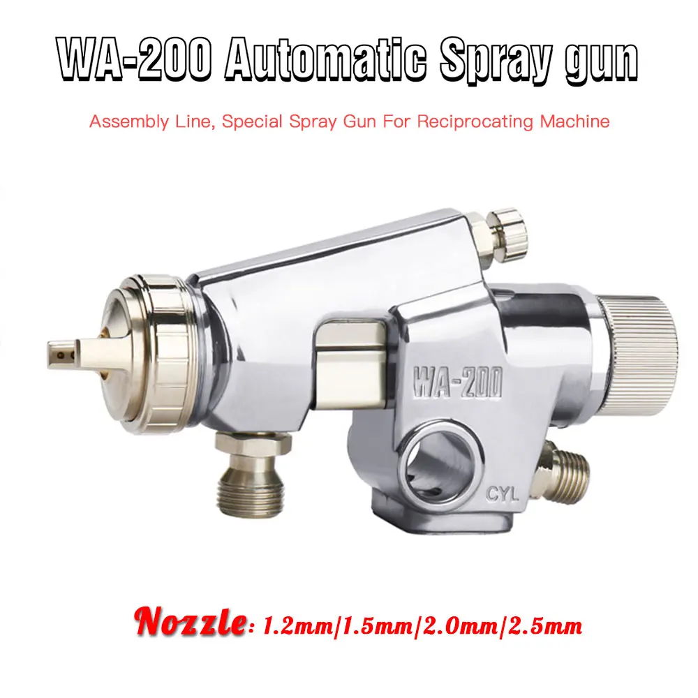 OEM Spuitpistool WA200 большой хромированный автоматический пистолет-распылитель WA-200 профессиональный пневматический