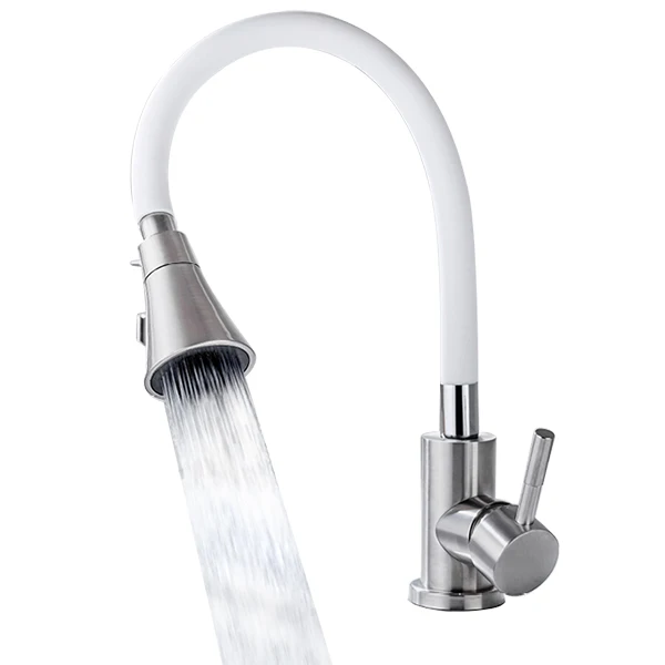 Modern New Style Hot Cold Water Kitchen Tap Flexible Pull Down Sprayer Kitchen Faucets