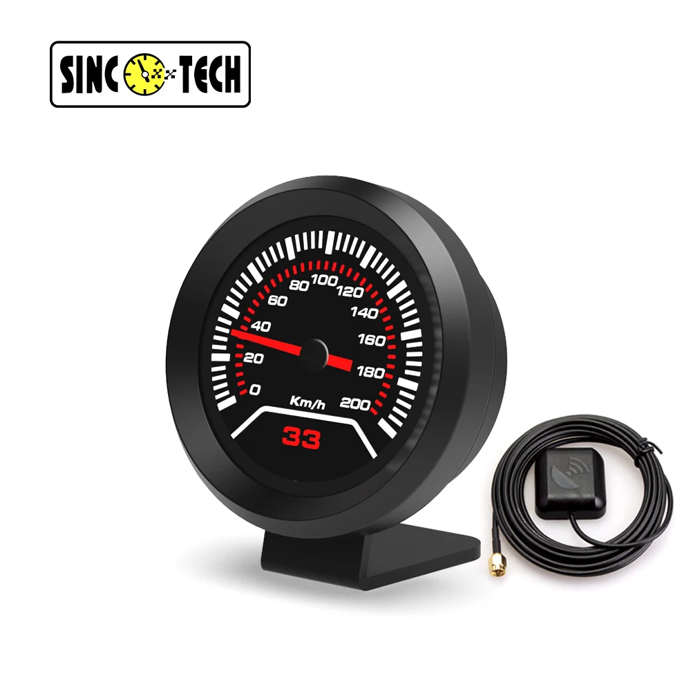 SincoTech 2.1 ' Universal GPS Digital Instrument Cluster Car Speedometer Racing Lap Timer Vehicle Pitch/roll Display (DO912GPS)