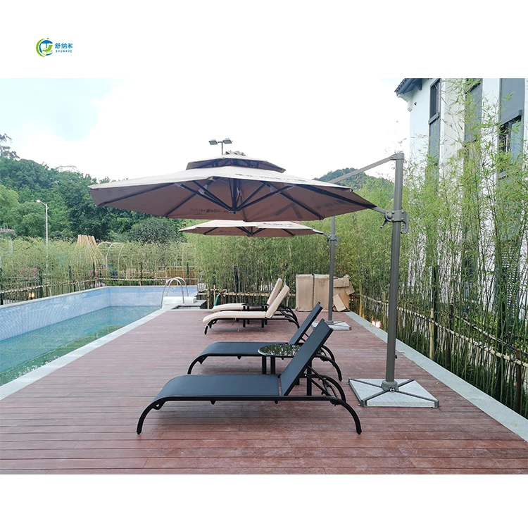 Профессиональный поставщик, гостиничный бассейн, открытый пляжный складной сетчатый тканевый шезлонг, пляжный стул