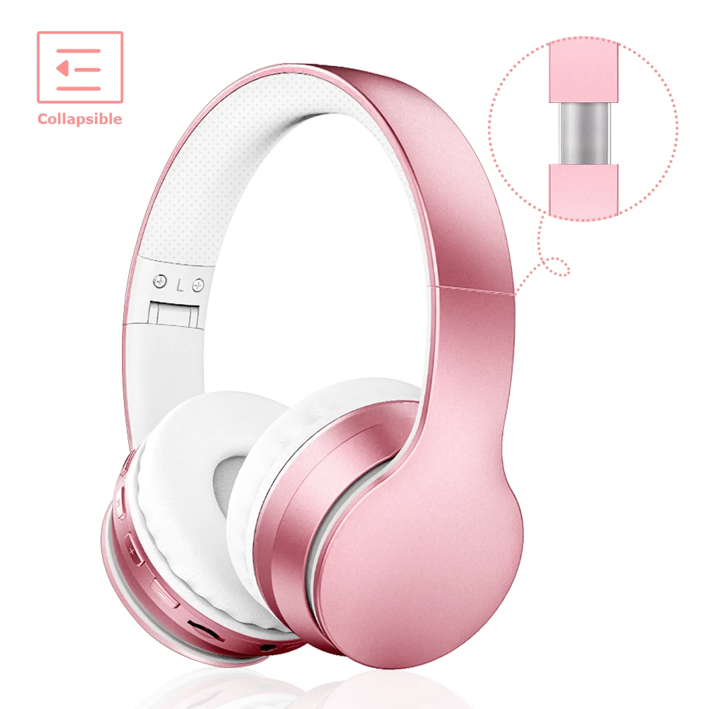 Eson Style Cheap Wireless Adjustable Support Fm Radio Tf Card Audio Line Noise Cancelling Sexy Bluetooth Headphone