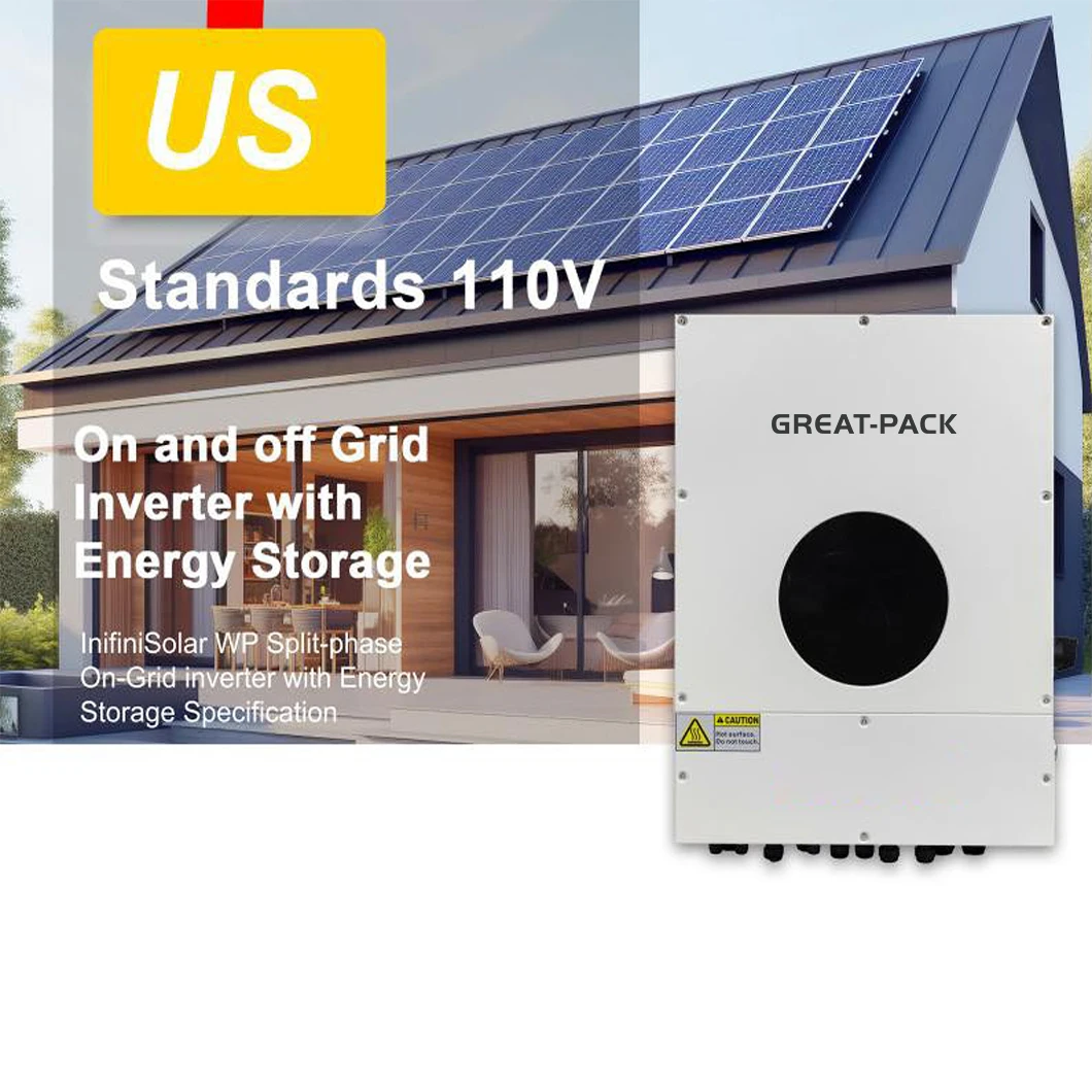 Us Version Ip 65 Waterproof Output-Split Phase 208/240v Mppt 7kw Solar Inverter Solar Power System