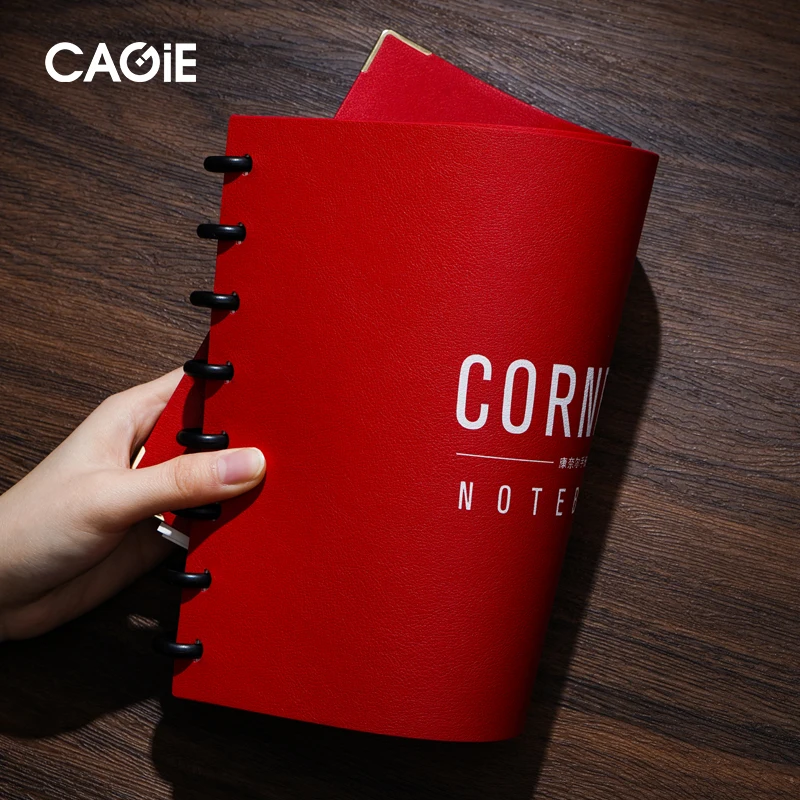 18k 16k disc bound soft cover journal notebook 100 gsm 60 sheets custom logo journal disc bound notebook