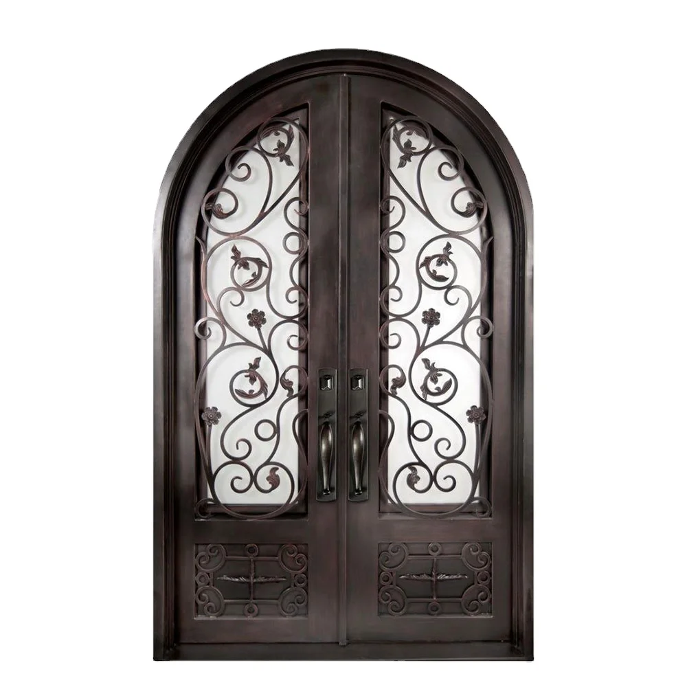 Производитель лидер продаж окрашенная оконная панель кованая дверь со стандартом NFRC