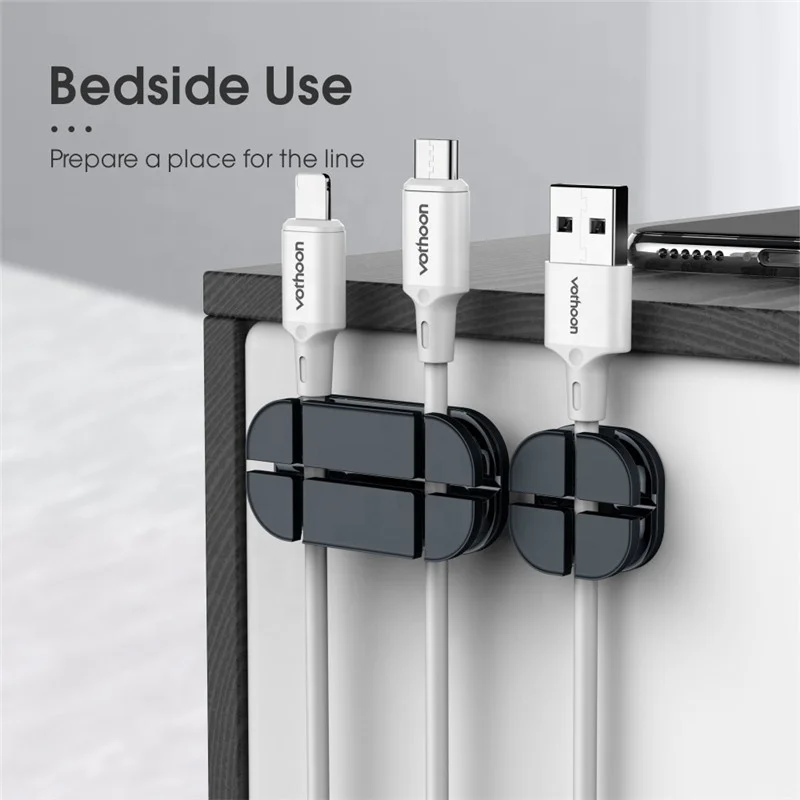 Flexible Silicone Cable Winder USB Cable Organizer Wire Cord Management Cable Clip Holder For Mouse Headphone Earphone