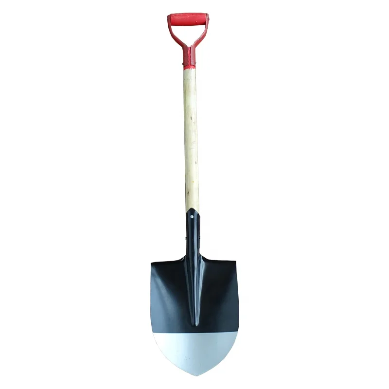 Farm tools S503 farming digging spade steel shovel with wooden handle for Sudan market