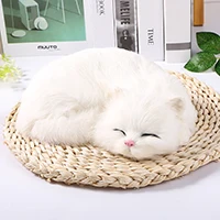 Игрушечный котенок в натуральную величину милые кошки плюшевые спящие рождественские украшения 1 шт./комплект тапочки с медведем унисекс 100 шт.