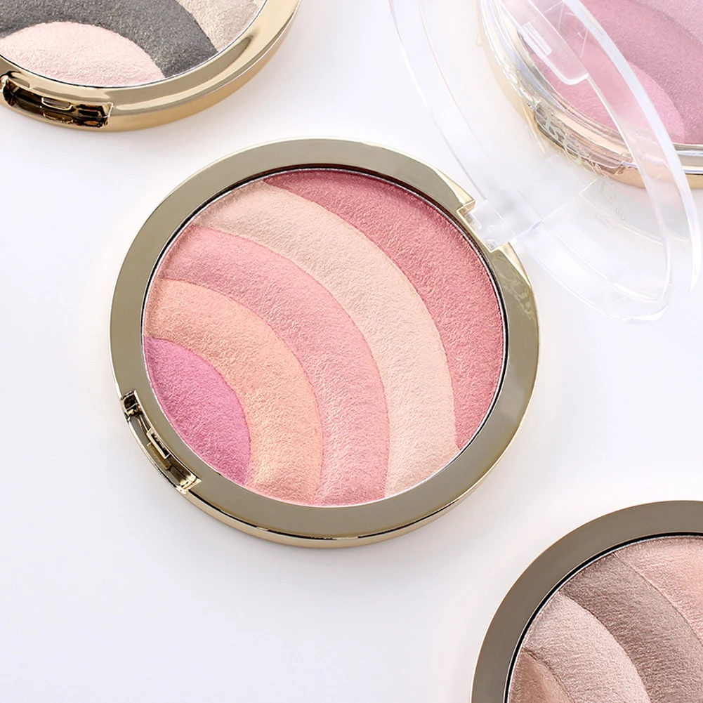 Private Label Custom 10 Colors Rainbow Round Cream Eyeshadow Palette Packaging Make Up Mixing Palette