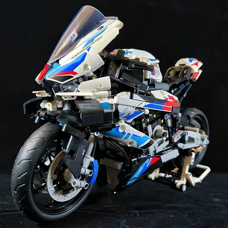 Технический M1000 RR 42130 мотоцикл строительные блоки 1920 шт. пластиковая модель мотоцикла совместимая 42159 гоночный автомобиль подарок