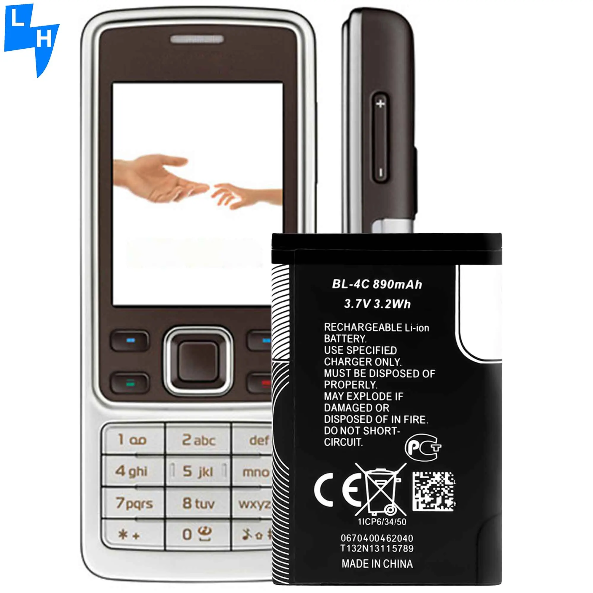 Low Price Compatible Rechargeable 3.7V 900mah Li-ion Cell All Model gb t18287 Cell Phone Battery BL-4C