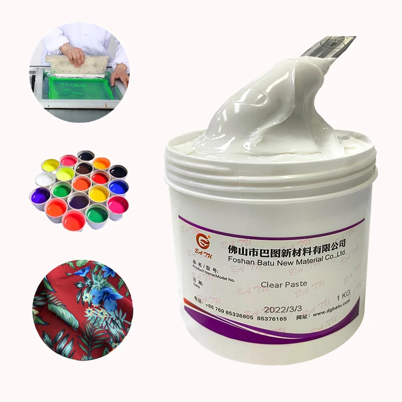 Screen printing for textile white imitation discharge paste soft water-based ink