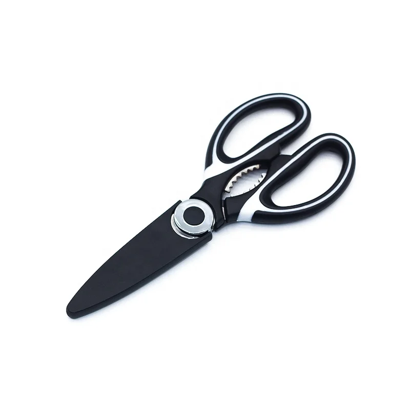 Heavy Duty Professional Meat Chicken Cutter Herb Kitchen Food Cutting Scissors With Sheath
