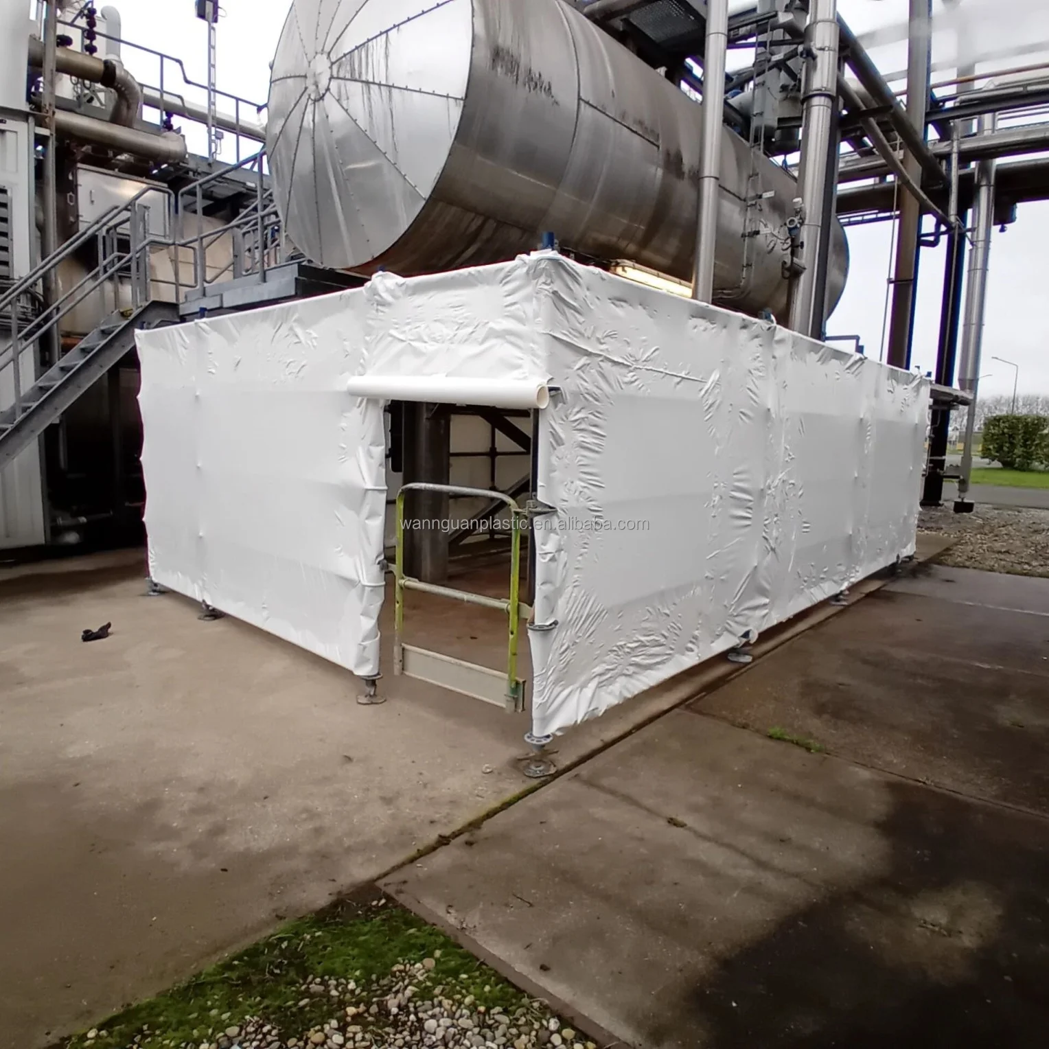 Opaque fire retardant ANTI-UV PE shrink wrap film for scaffolding building shrink film