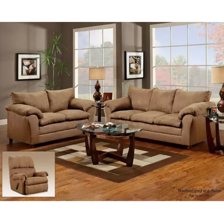 Modern style furniture normal sofa living room sofa set classic chocolate fabric sofa