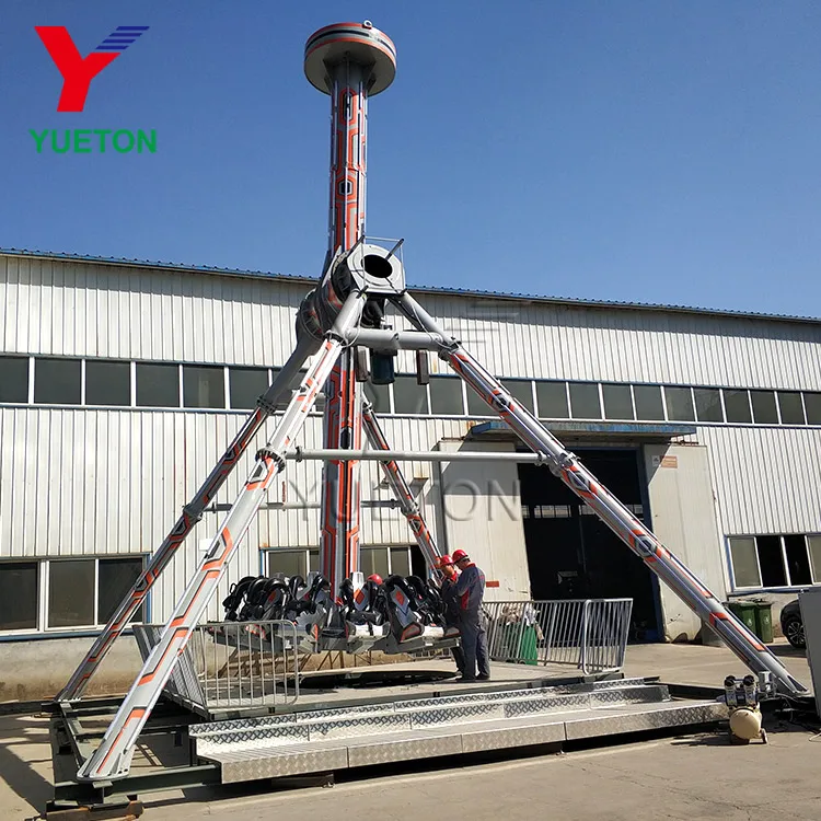12 Seats Amusement Park Equipment Rotating Hammer Frisbee Thrill Extreme Attraction 360 Degree Mini Pendulum Ride