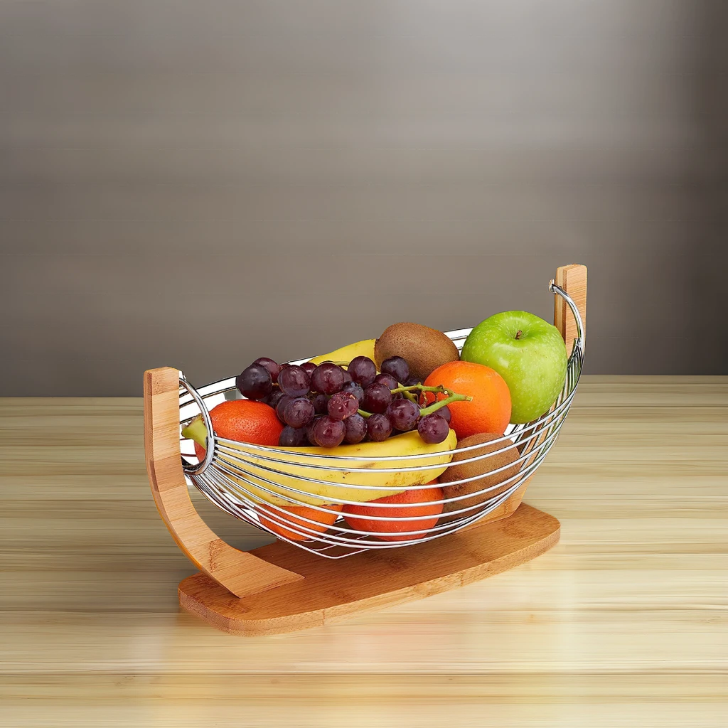Кухонная декоративная подвесная корзина для фруктов бамбуковый фруктовый гамак чаша хранения