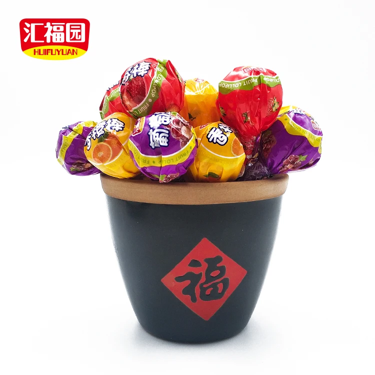 Cheap price fruit flavor hard lollipop