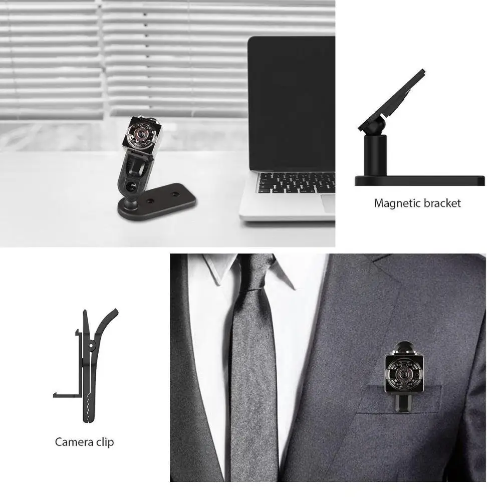 Home security Wireless Mini cctv camera SQ8 SQ11, 360 degree rotate cheap super mini invisible recorder car sports cam