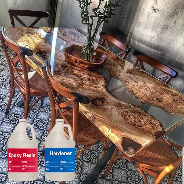 2 Gallon Crystal Clear Epoxy Resin Bulk Art Resin for Craft Tumblers Tabletop Molds Pigment River Tables