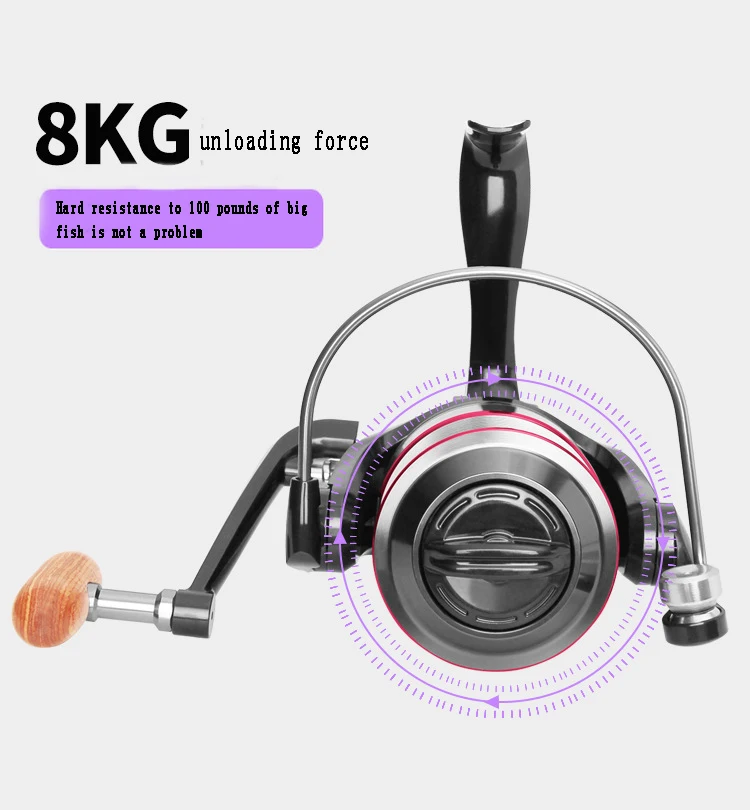  LINNHUE Second-generation HB5000 Grip Ball 5.2:1 Fishing Reel Spinning Wheel Upgraded EVA 12 40 Fishing Machine as 12000