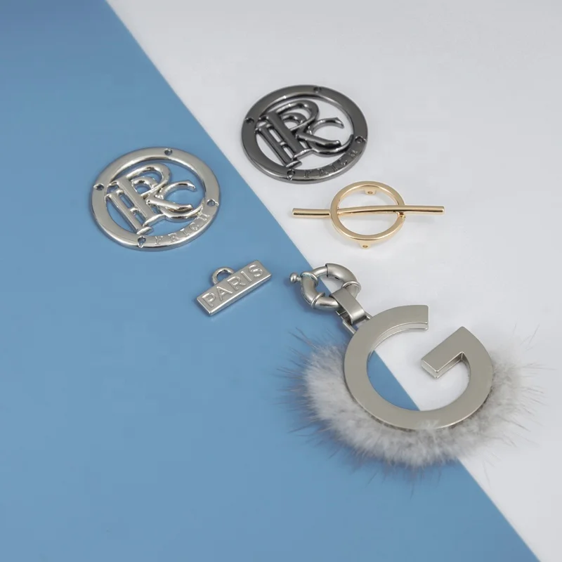 YHG Engraved Zinc Alloy Brass Environmental Name Plaque Custom Logo Tag Metal Label for Clothes Coat Jacket