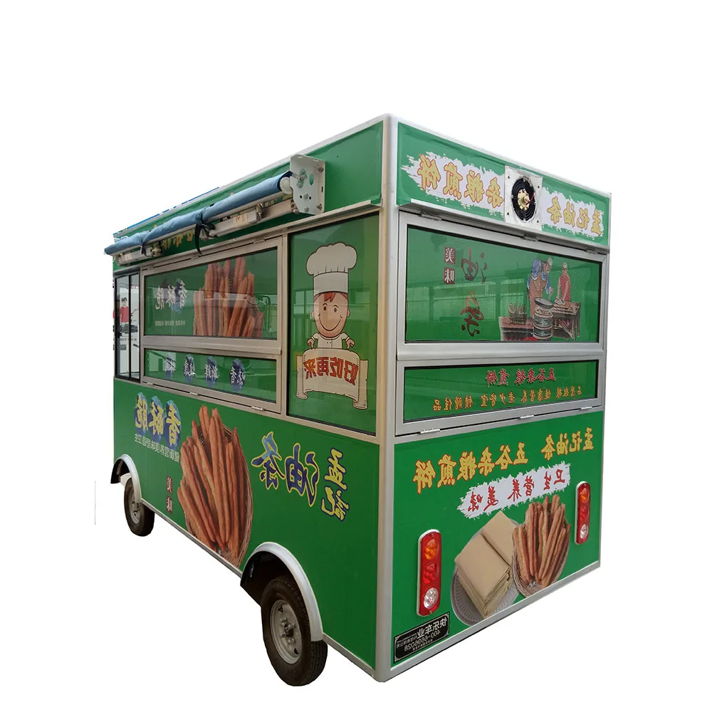 Car For Fast Gourmet Popcorn Camping Kitchen Caravan / Mover Cheap Catering Food Cart With  Camp Trailer Forward