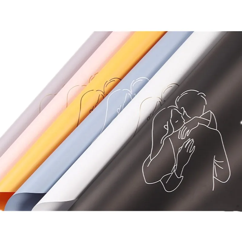 Wholesale custom logo flower wrapping holographic paper roll