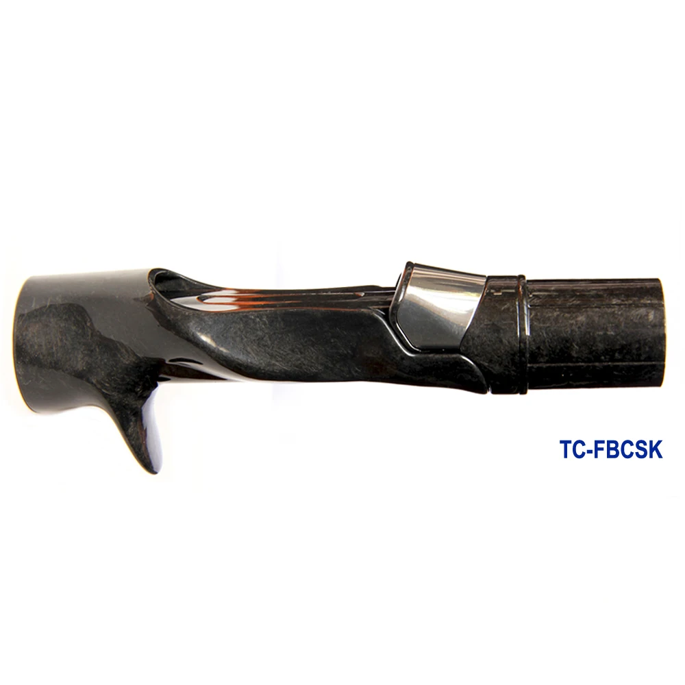 Fuji Copy Carbon Reel Seat for Casting  FBCS and Spinning NHSS Hybrid Pipe Seat with Flat Back and Narrow Hump for Fishing