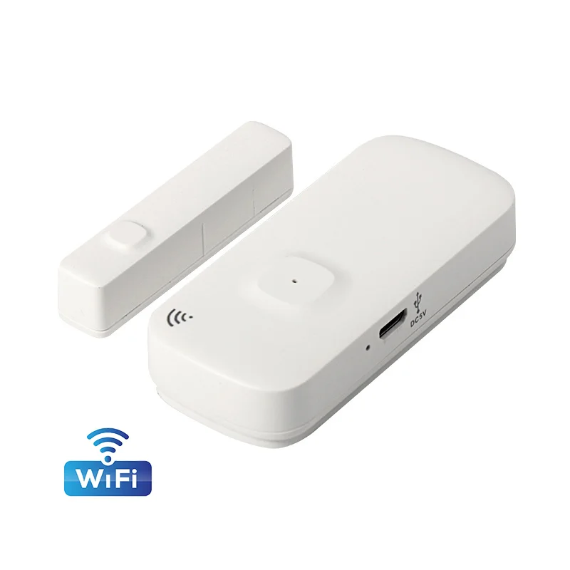 Tuya Smart WiFi Automatic Magnetic Door Window Sensor with Mobile App Monitoring Home Security Alarm System