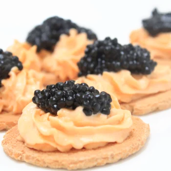 50G 1 Oz Glass Jar Versatile Exquisite Taste Herring Pearls In Spain Spherika Black Herring Pearls For Pastas And Fish Dishes