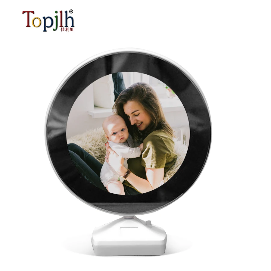 Sublimation Blank Desk Mirror With Led Light Rechargeable Makeup Mirror for Gift