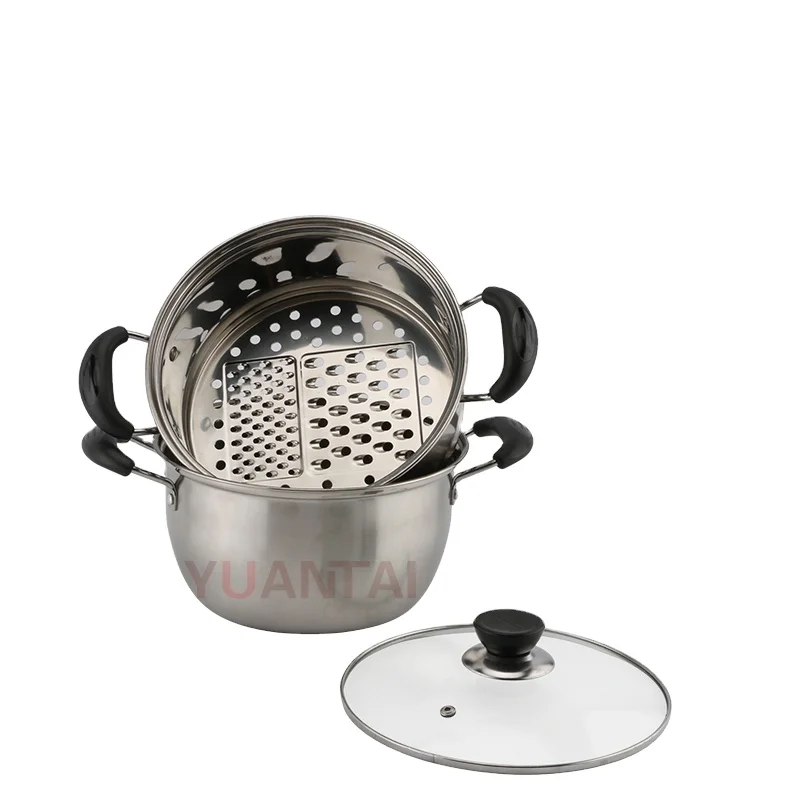 High Quality Stainless Steel Food Steamer Cooking Pot Cookware Soup Stock Pots