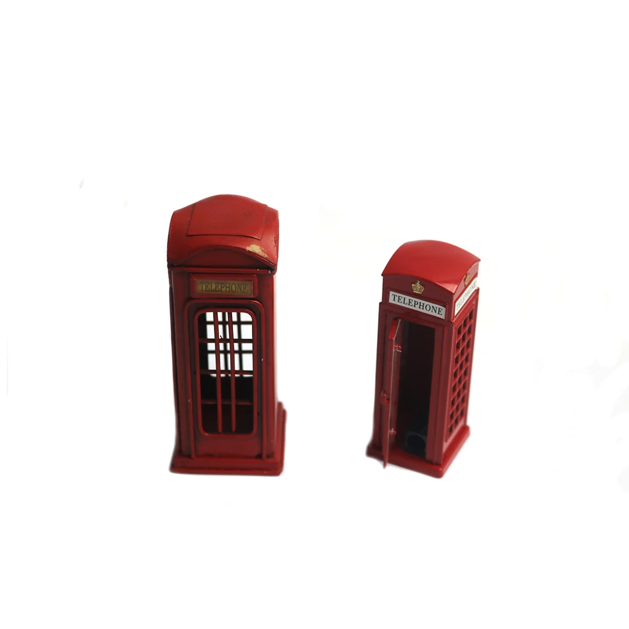 Vintage  Telephone Booth pencil sharpener bulk price factory sell ornament metal souvenir tourism for Children Birthday Gift