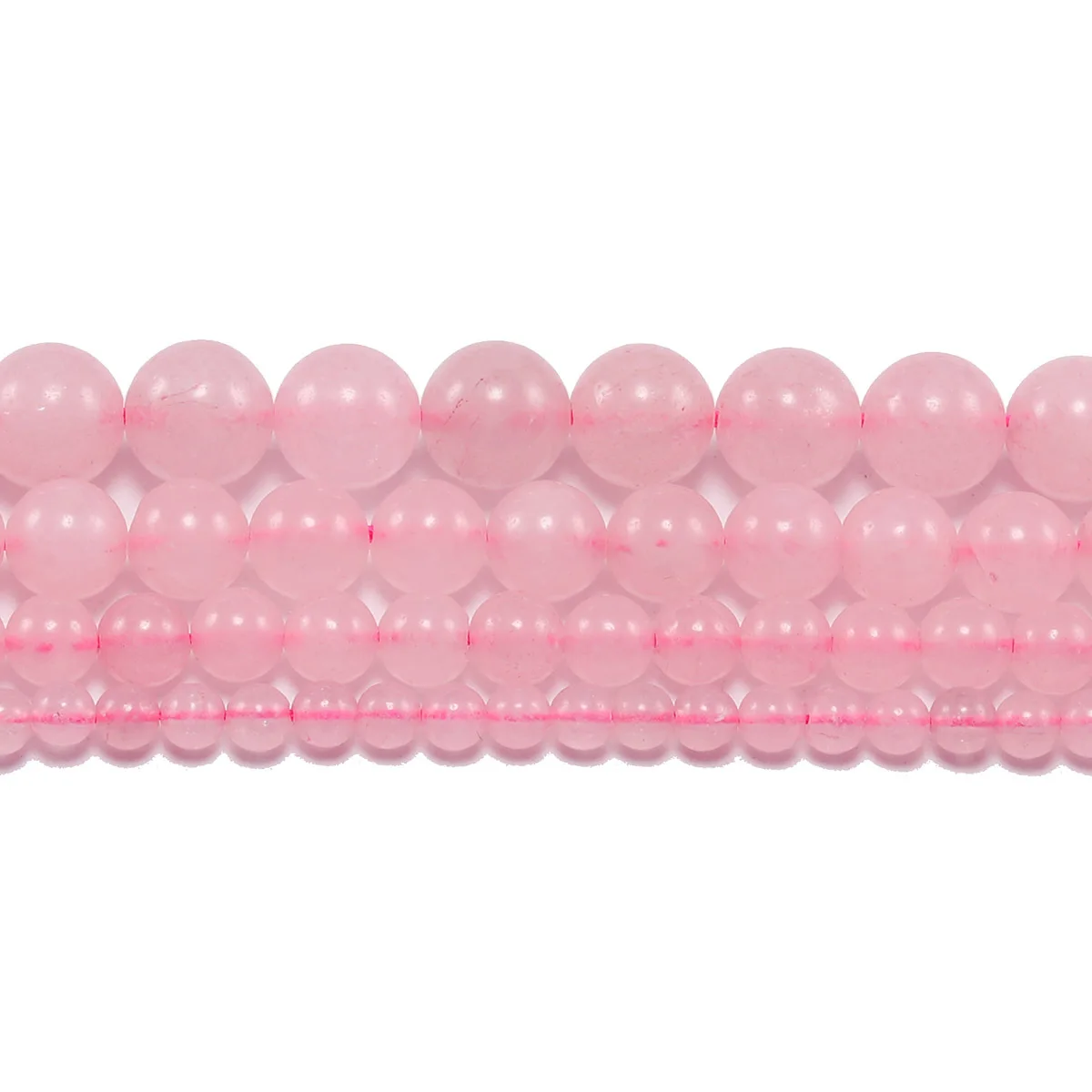 Wholesale 4/6/8/10/12mm Natural Stone Rose Quartz Crystal round Loose Beads for DIY Jewelry Making-Bracelets & Necklaces