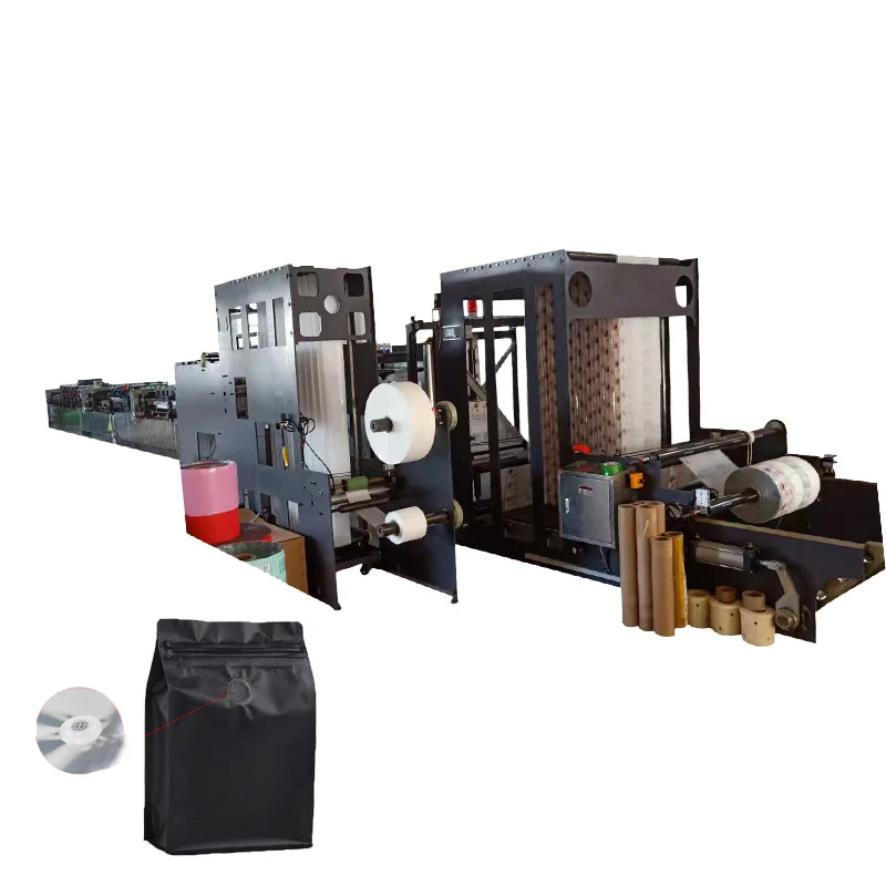 Automatic High Speed Stand Up Pouch Making Machine Eight Side Seal Zipper Flat Bottom Plastic Bag Making Machine For Sale