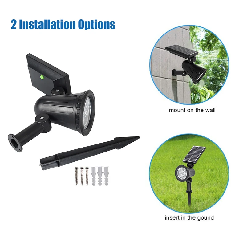 
Guangdong Supplier Garden Landscape Abs Ip65 Waterproof 1w 4w 7w Outdoor Led Solar Lawn Lights 