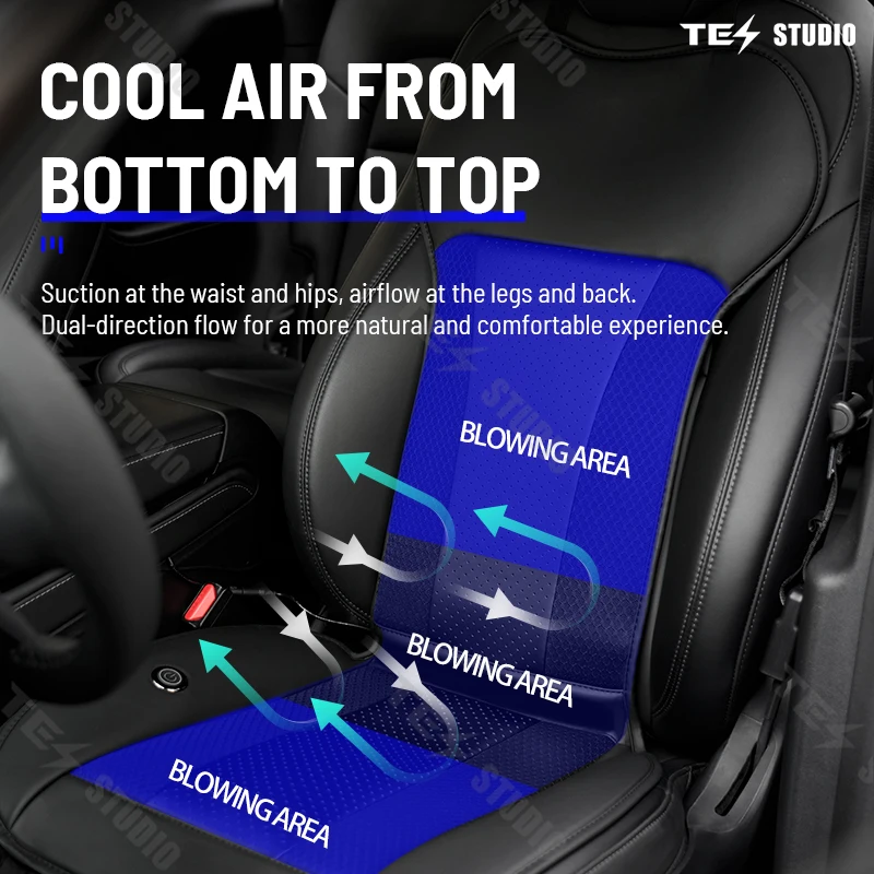 For Tesla Model 3/Y Ventilation Breathable Car Seat Cover Summer Cool Protector Sheet Interior Cushion For Front Single Seat