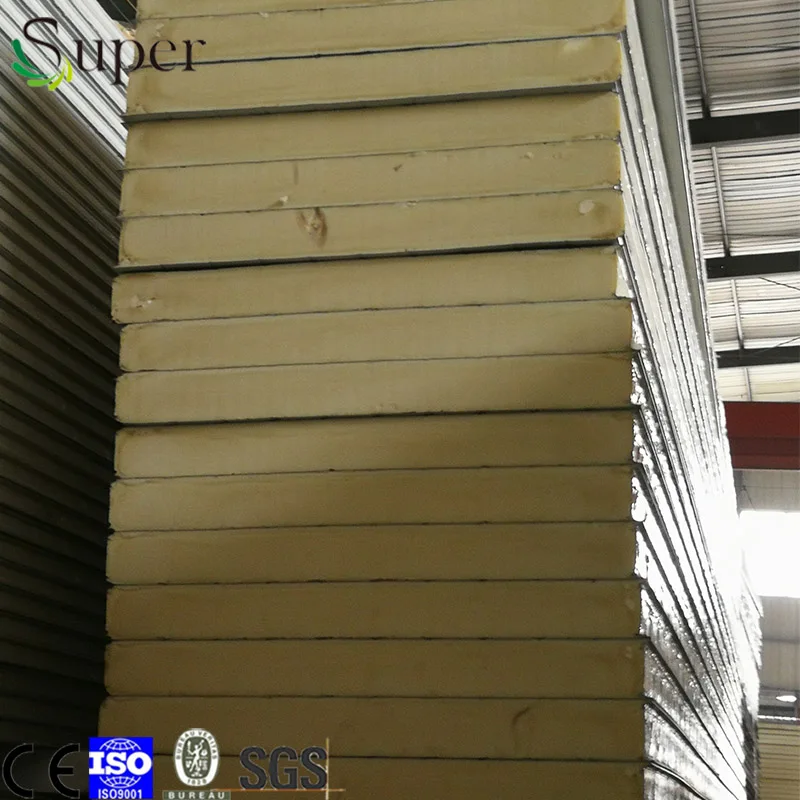 
Insulated Interior Cold Room Polyurethane Foam PU Sandwich Wall Panel 