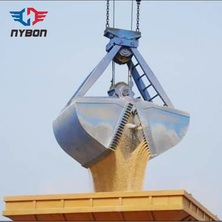 High Efficiency Double Petal Electric Hydraulic Grabs Double Rope Crane Grab