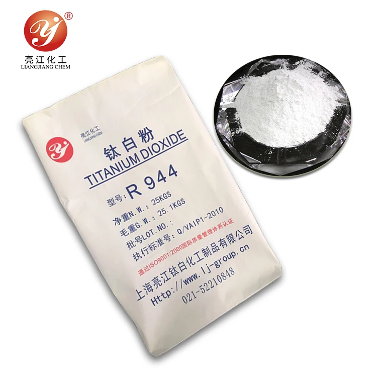 High Purity R944 25kg Bag Price Rutile Grade Tio2 Titanium Dioxide For Paint Ink Plastic