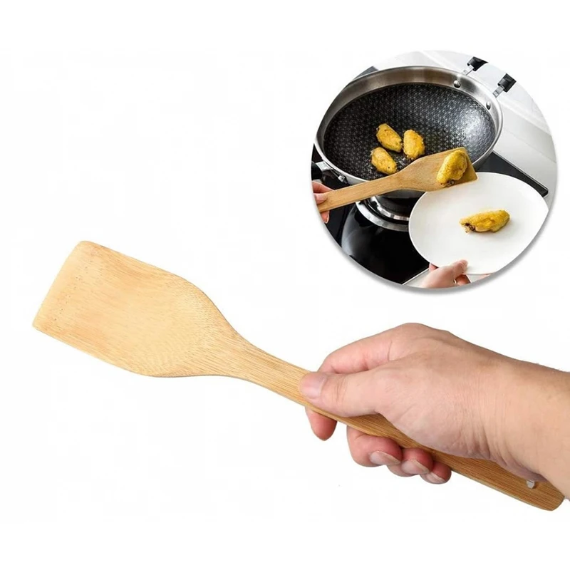 6 Pieces olive wooden kitchen spatula spoon cooking tools wooden spoon set for kitchen