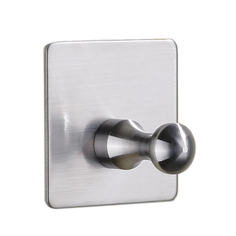 Ebest Self Adhesive Bathroom Hooks Robe Towel Hanger 304 Stainless Steel Hook For Shower room Hangers Hook Bathroom Accessories