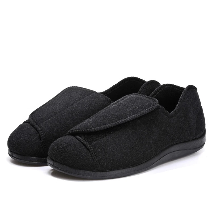 Unisex Big Size Comfortable Adjustable Diabetic Shoes Blue Women Orthopedic Medical Slippers