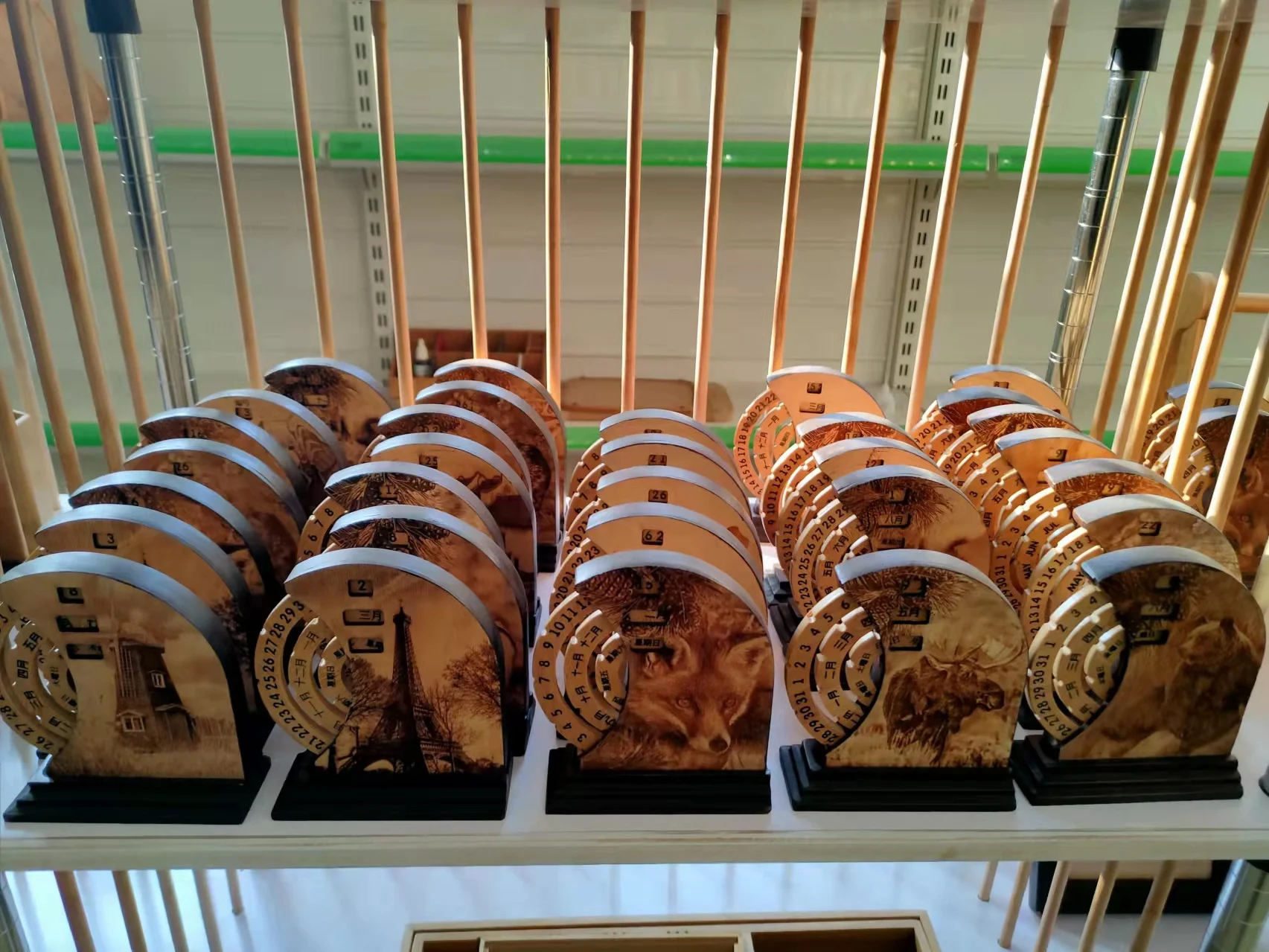 Eco-friendly desk decor wooden blocks perpetual calendar wooden perpetual calendar perpetual wooden calendar