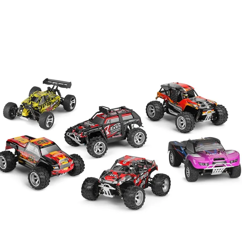 Wltoys 18401 1:18 Rc Racing Four-wheel Drive Off-road Remote Control Bigfoot Car Short Card 2.4ghz High-speed Cars Model Toys